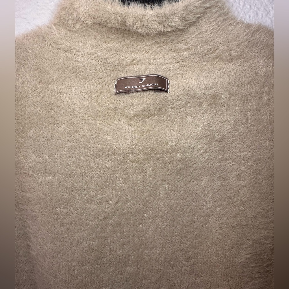 Gymshark X Whitney Simmons Eyelash Knit Jacket, Cement Brown, Small - Picture 8 of 11